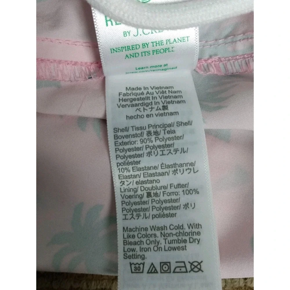 J. CREW Flex Men's Palm Print Swim Wear Shorts Large‎ Pink